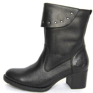 Harley-Davidson Studded Womens Biker Motorcycle Riding Boots Black Leather 39 8‎